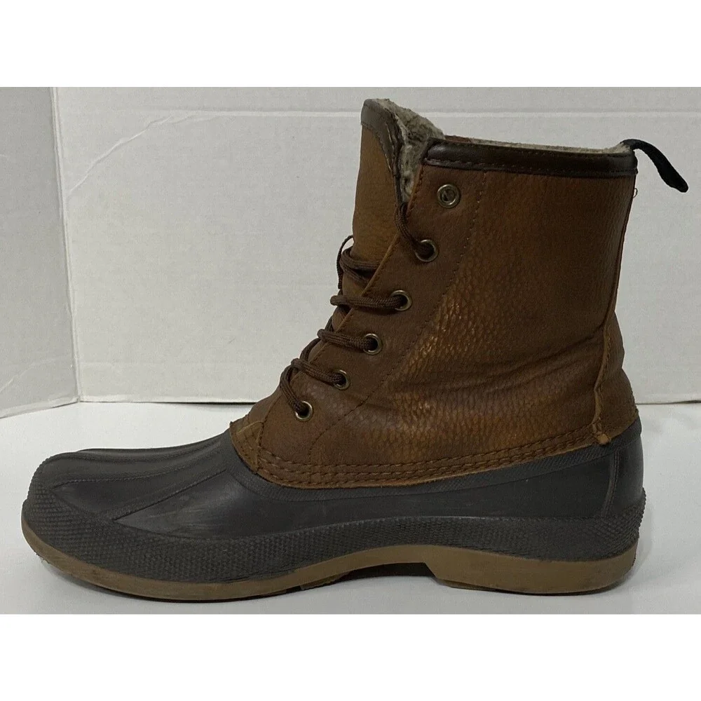 Men's Crown Vintage Weatherproof Lace Up Boot Brown Size 10m Jaxtin